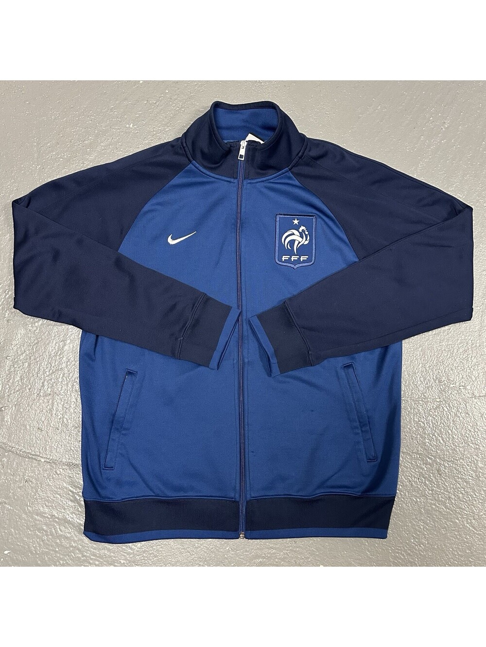 AUTHENTIC France Nike Soccer Football Track Warm Up Jacket 2012 Size Large